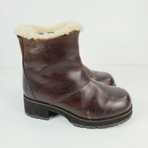 UGG Womens BaIley Bow Chestnut Zip Round Toe Boots